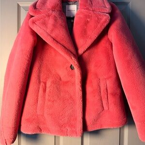 Avec Les Filles Vibrant Pink Teddy Jacket